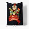 Cozy Christmas Throw Blanket Soft Flannel Merry Christmas Gift Holiday Home Decor Festive Winter Warm Bedspread Santa Claus Them