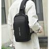 Men's Single Shoulder Crossbody Bag with Combination Lock and USB Port