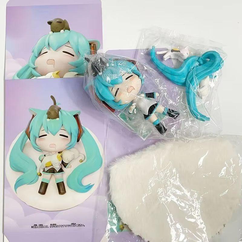 Anime Hatsune Miku Sleeping Action Figure Kawaii Desktop Ornament Chassis Decoration Collection Statue Model Toys Surprise Gifts