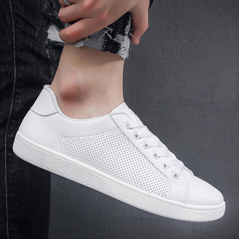 

Autumn new breathable little white shoes men s shoes casual leather shoes men s board shoes versatile trend shoes 45