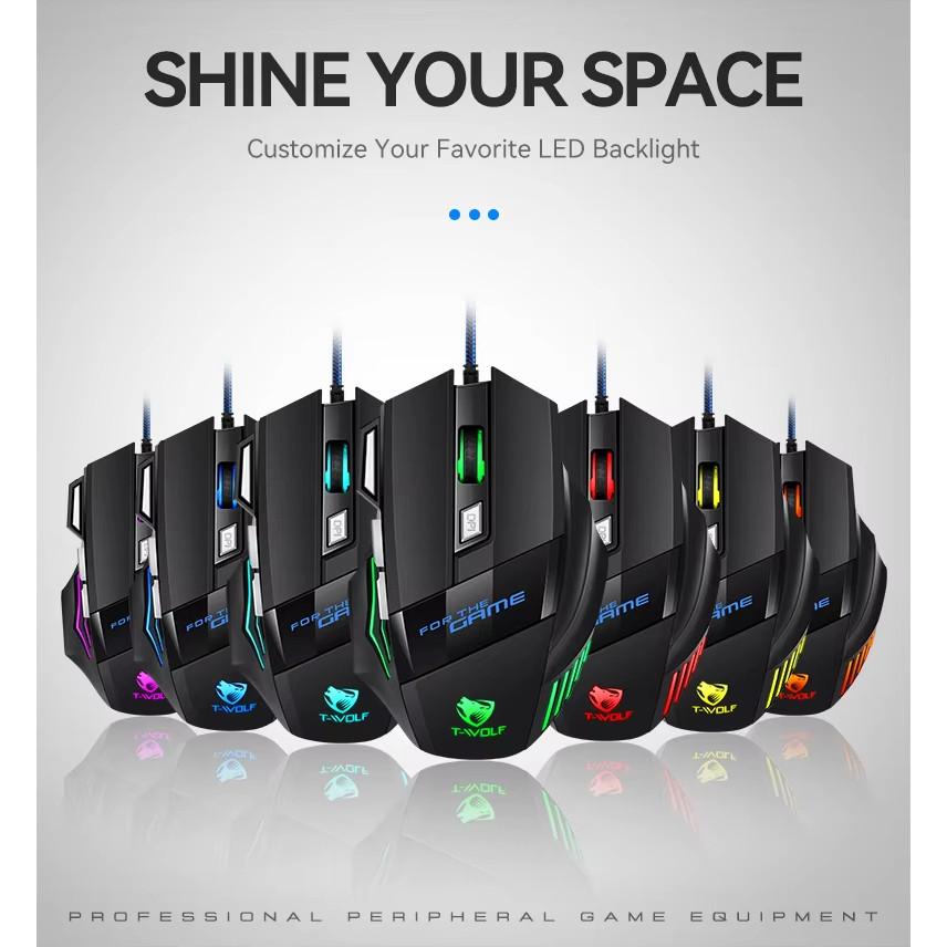 USB Wired Mouse RGB Backlit Ergonomic Game Mice 7D Esports Gaming Mouse Gamer Computer Mouse For PC Desktop Laptop