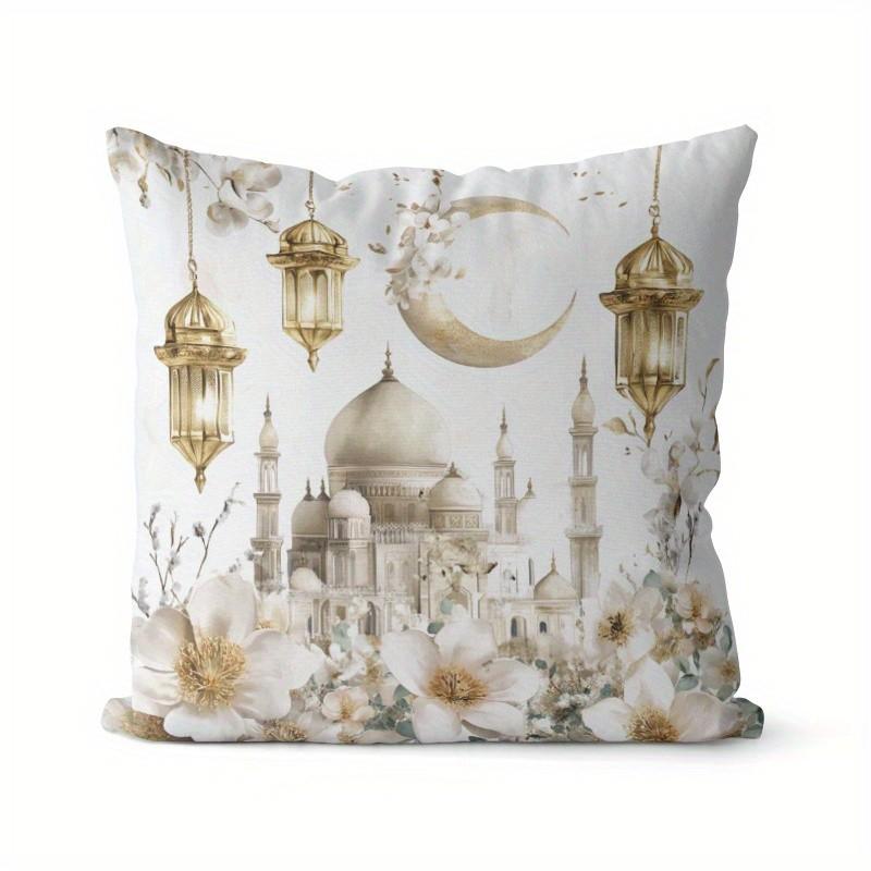 Islamic Mosque Pattern Digital Printed Pillow Covers Pattern Cushion Cover Suitable For Sofa Bedroom Car Pillow Cover