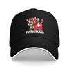 Unisex Women Swiss Switzerland Flag Hats Stylish Baseball Cap  Sun Hat Golf Headewear Adjustable Fit