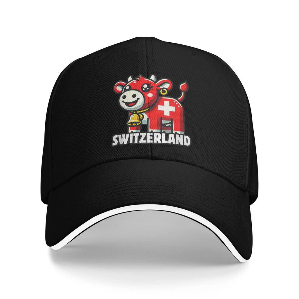 Unisex Women Swiss Switzerland Flag Hats Stylish Baseball Cap  Sun Hat Golf Headewear Adjustable Fit