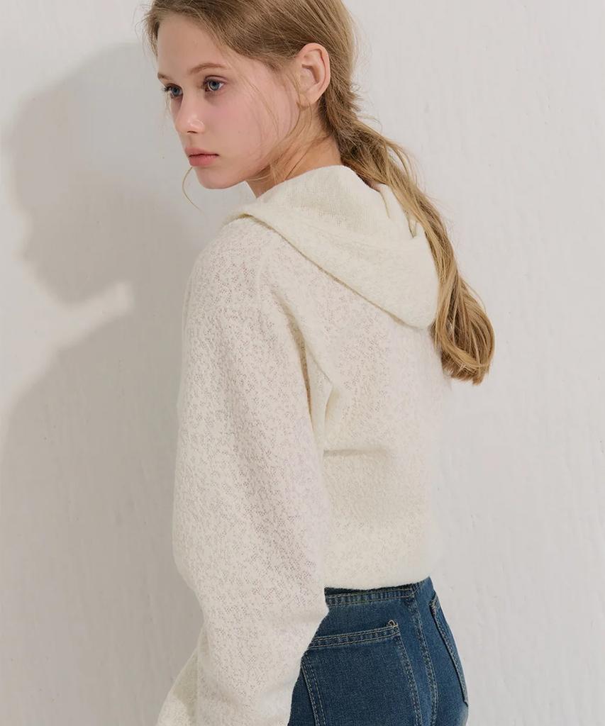 Kamino Knit Hoodie Ivory