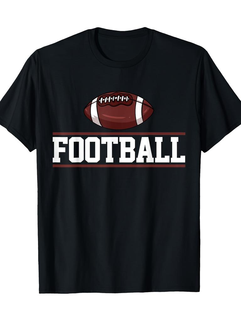 1pc Men's Soccer Player Gift T-Shirt - Athlete with Soccer, Round Neck Casual Tee Suitable for Socce