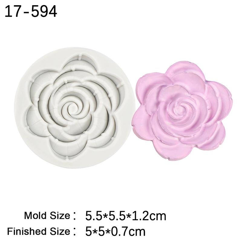 Fondant Cake Silicone Mold Rose Peach Blossom Flower Baking Chocolate Decorative Mould 15-71