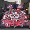 Sugar Skull Duvet Cover Set,3D Printed Gothic Skull Bedding Set,Soft  Comforter Cover with Zipper Closure and 2 Pillow Shams