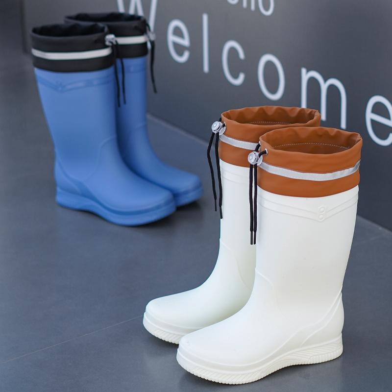 Lady Rain Boots Fashion Non-slip Soft Comfort Waterproof Rain Boots Women Outdoor Hiking School Rainy Days On Foot Camping