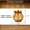 Mkd2 Rise Pure Brass Lota for Puja, Brass Kalash for Pooja