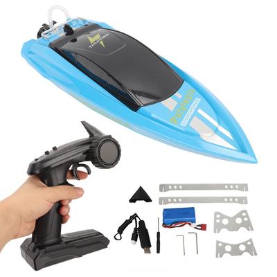 RC Boat High Speed Rechargeable Waterproof 2.4G Remote Control Racing Ship for 14 Years Old Above Blue