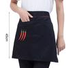 Kitchen Cooking Apron Unisex Striped Plaid Apron With Pocket Waterproof Men Women Waist Apron For Restaurant Bar Short Pinafore