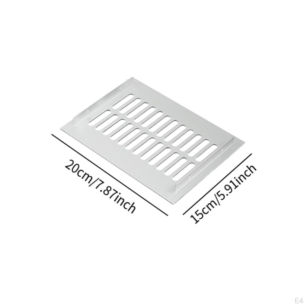 Door Vent Aluminum Alloy Efficient Interior Ventilation Grill for Cabinet Bathroom Kitchen
