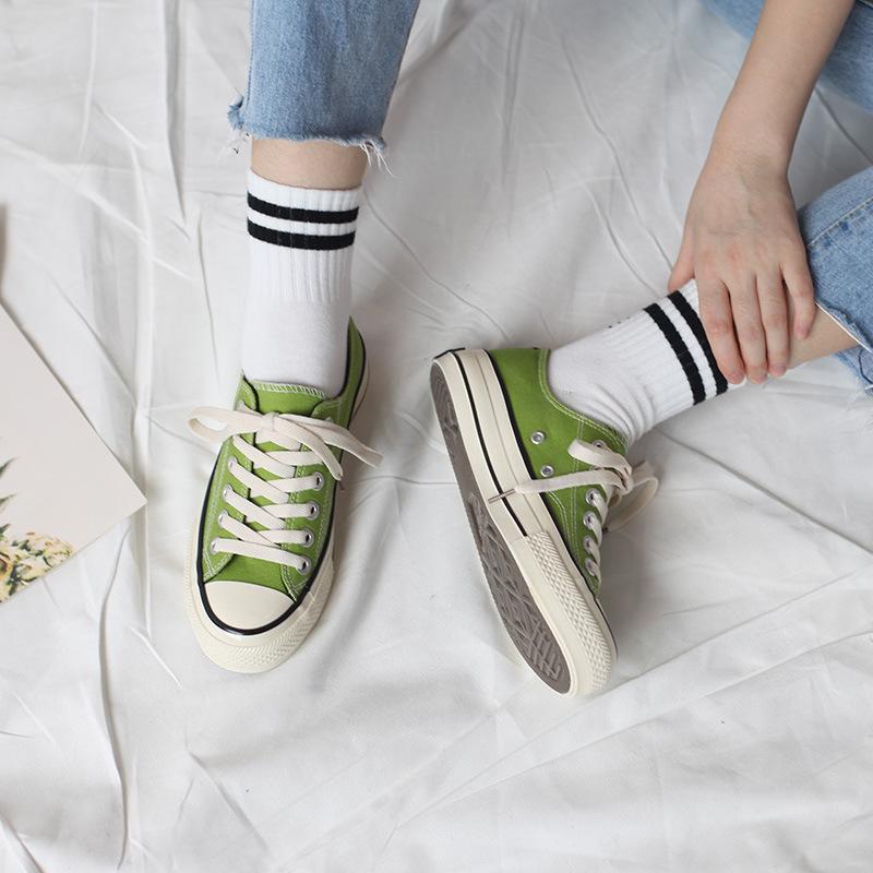 Belle new ins purple canvas shoes S Hong Kong style Harajuku student casual skateboard shoes