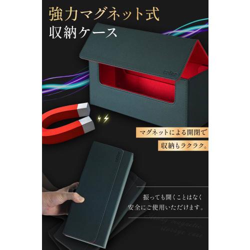 Cr?er Magnetic Loader Storage Case [Stores the Loader Entirely/Large Capacity] PU Leather Trading Card Case Deck Case for Trading Cards (Red, Holds 36