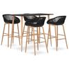 Day and Night - Day and Night High Table and Bar Stools 5 Pieces Black
