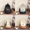 Student Backpack Simple Large Capacity Zipper Design Adjustable Shoulder Straps
