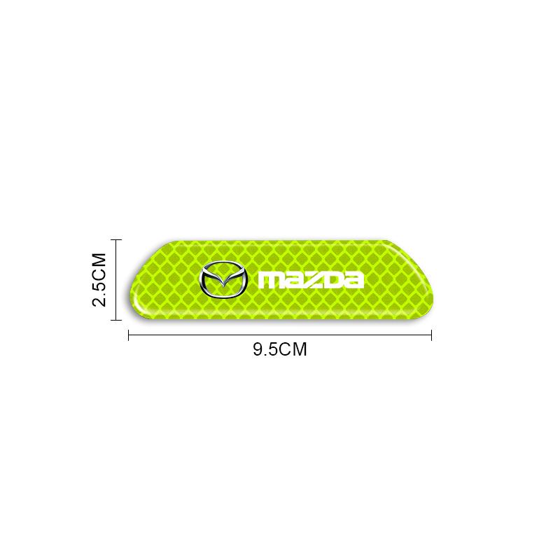 Dla Mazda 3 Alexa CX30 CX-4 CX5 CX-5 CX8 CX-8 CX-30 CX9 CX-9 Axela Demio Atenza MS GJI GH BK MP 4 szt./zestaw Samochodowe Odblaskowe Naklejki Bezpieczeństwa