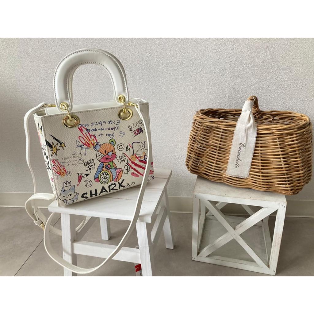 [DIVA Rose] Shoulder Bag, Women's Handbag, Small, Cute, 2-Way, Bear Design, Tote Bag, Self-Standing, Lightweight, Bear 2-Way Bag [Parallel Import]