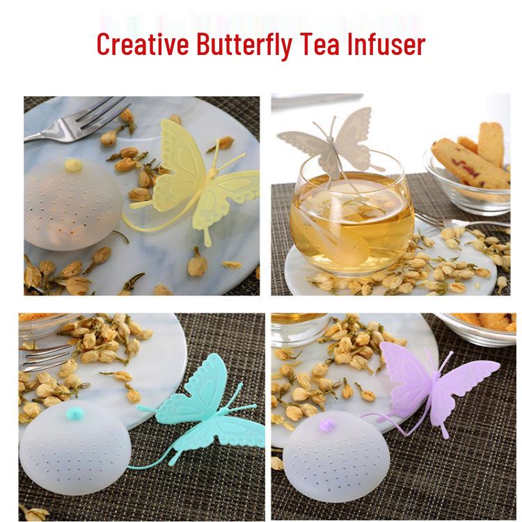 Butterfly Silicone Tea Infuser Set - Creative Tea Strainer and Filter Gift