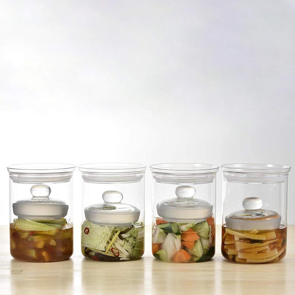HARIO Pickle Glass Slim, 800ml Full Capacity, Clear, TGS-800-T