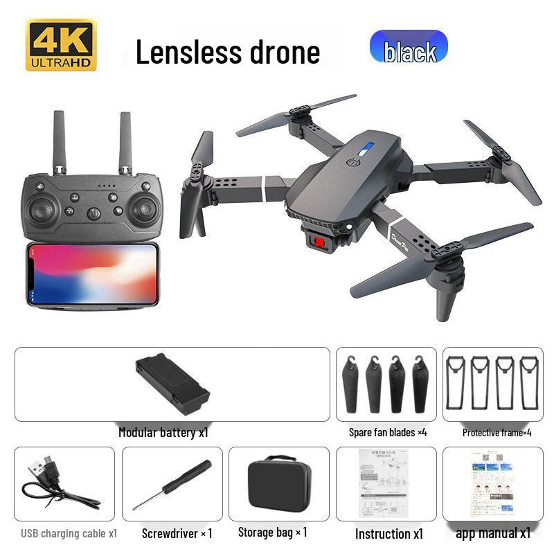 Drone Dobrável E99Pro com Câmeras HD Duplas e Altitude Hold, Aeronave de Controle Remoto de 4 Eixos E88Pro K3