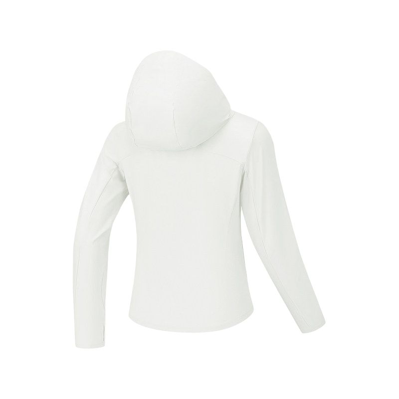 Skechers Comfort Sports Series Knitted Hooded Comfortable Solid Color Sports Slim Jacket Women Jackets P226W082-0019