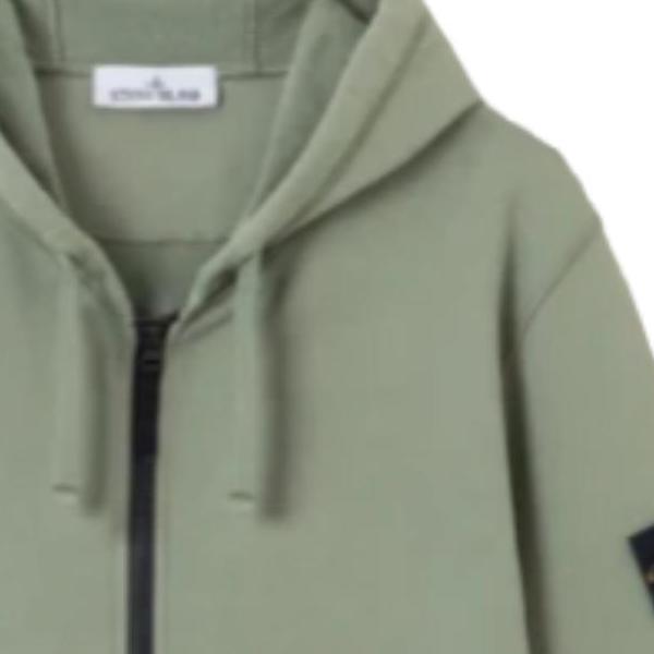 STONE ISLAND Hooded Zip Kangaroo Pocket Long Sleeve Sweatshirt Men Sweatshirt K2S156100061S0051-V0055