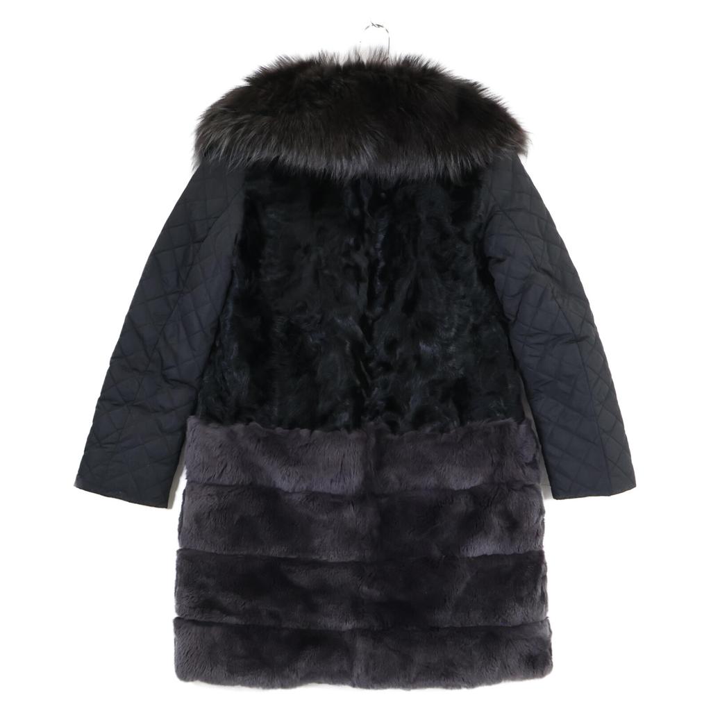 SPORTMAX [Domestic regular] 24660203 Real fur x quilting switching down coat 42 blackUsed