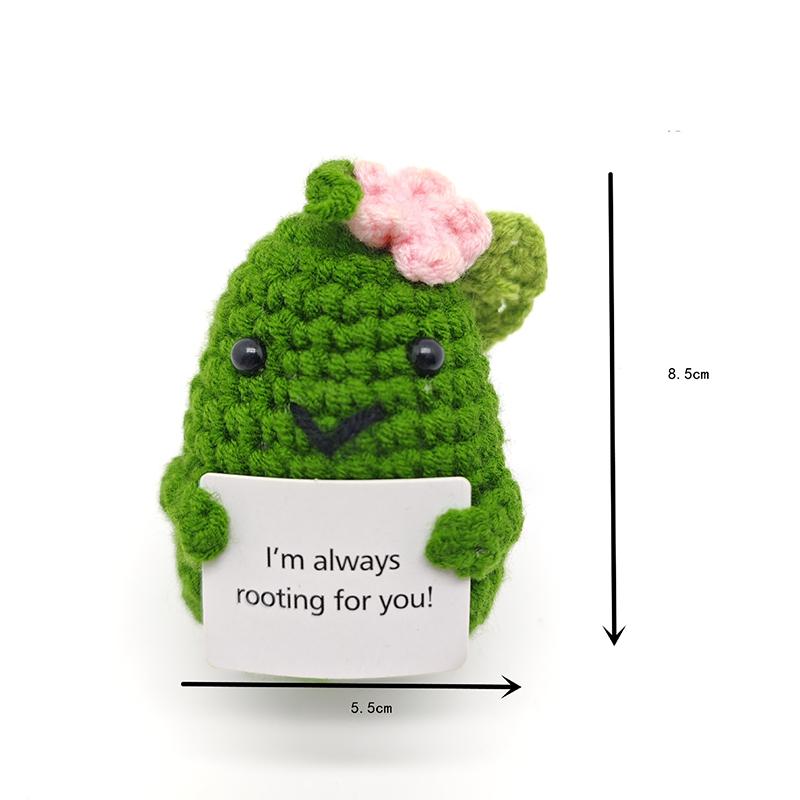 Cute Healing Handmade Weaving Pendant Funny Positive Energy Vegetable Fruit Doll Ornament Cartoon Decoration