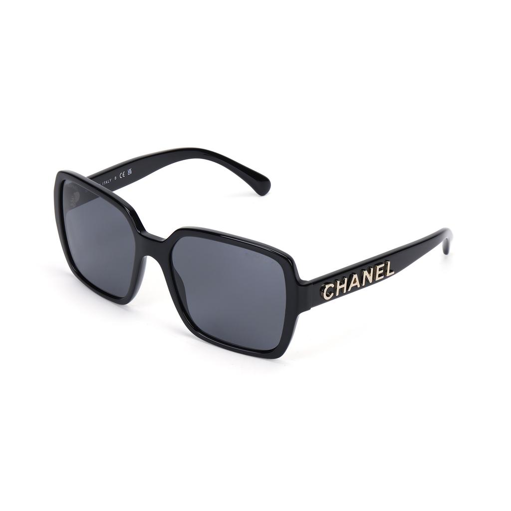 Chanel Logo Square Sunglasses Unisex Sunglasses Black C622/S4,A71305-X08101-S2214