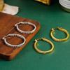 Temperament Zircon Hoop Earrings Shiny  Earrings Elegant Ear Jewelry Accessories Party Clothing Decor