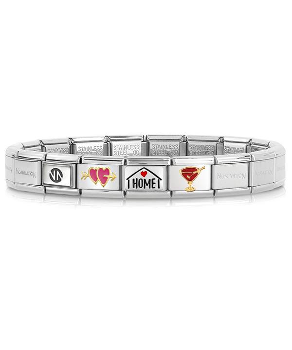 Nomination Bracelet Steel Composable Sweet My Home Set Steel-Set93