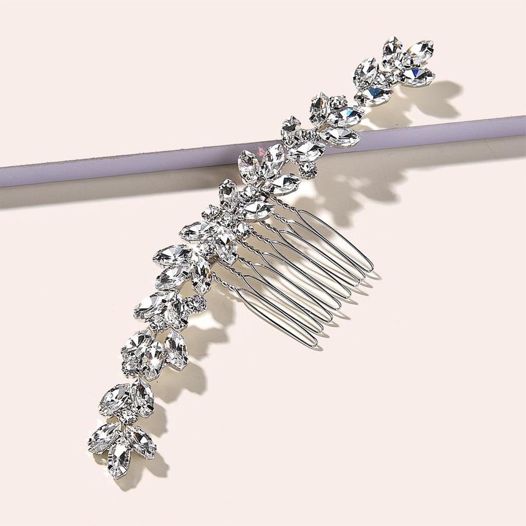 European Classical Rhinestone Hair Comb for Bridal Styling