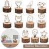 Desktop Decoration Wedding Supplies Table Numbers Holder Wooden Paper Clamp Photos Clips Picture Frame Clamps Stand Place Card