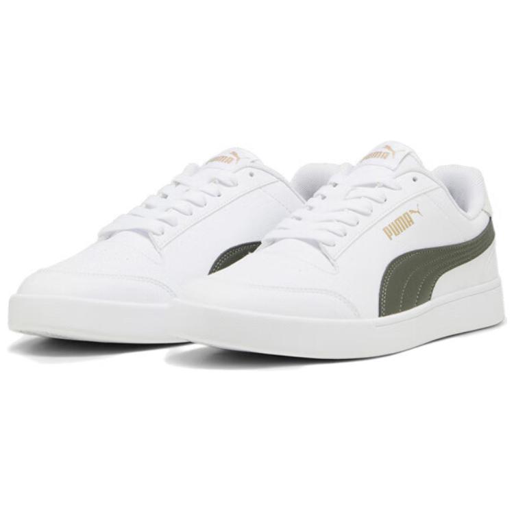 Puma Shuffle Comfortable Lightweight Low-Top Sneakers Unisex Sneakers White Green 309668-27