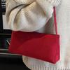 2025 Autumn Niche Baguette Armpit Bag Retro Solid Color Simple Women's Shoulder Bag Fashion Casual Messenger Bag Women