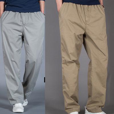 Men's New Overalls Loose Straight Summer Casual Pants Outdoor Training Sports Al Pants Cotton Comfort Trousers