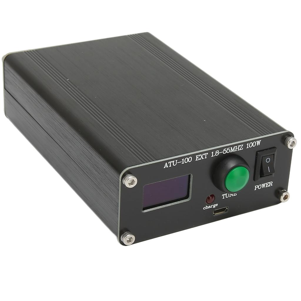 ATU 100 Automatic Antenna Tuner 1.8 to 55MHz USB Charging 0.96in Display Mini Shortwave Antenna Tune