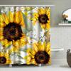 Blue Floral Bath Mat Decorative Shower Curtain Modern Home Textile Bathroom Waterproof 3D Printing Wall Art Backdrop For Kitchen