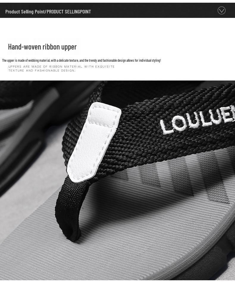 Plus Size Men's Non-Slip Outdoor Thong Sandals - Trendy Summer Beachwear
