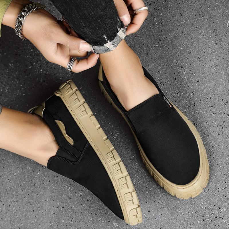 

Мужские кроссовки, дышащая парусиновая обувь Ice Silk, повседневная обувь для ходьбы для мужчин, новые туфли на плоской подошве, дизайнерские мокасины Zapatillas Hombre 44 чёрный