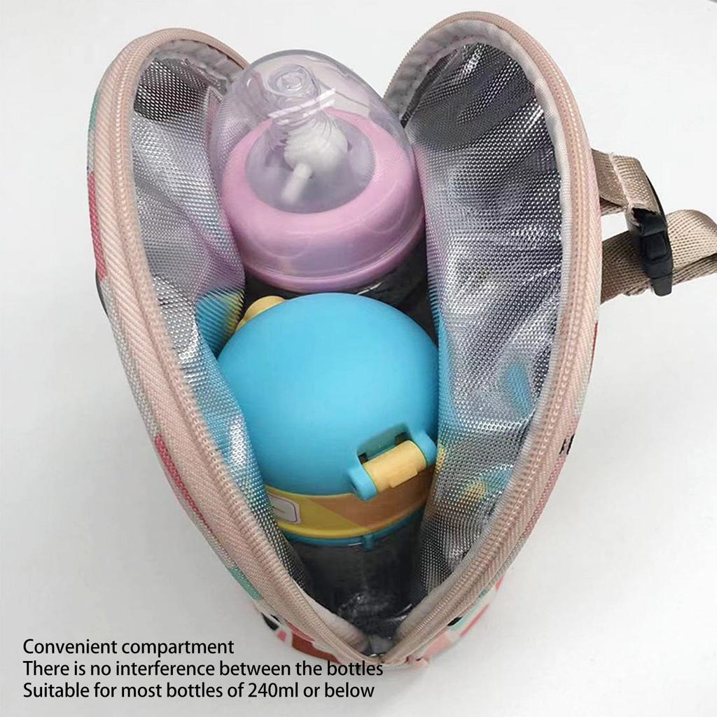 Portable Baby Bottle Warmer Bag Insulated Milk Heat Keeper USB Charging