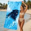 Beach Towel with Carolina Panthers Pattern - Soft,absorbent,machine Washable Lightweight&Modern,swimming,Travel Essentials