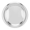 Stainless Steel Round Serving Tray 35cm Mirror Polished Metal Silver Bar Tray Circular Serving Platter for Drinks