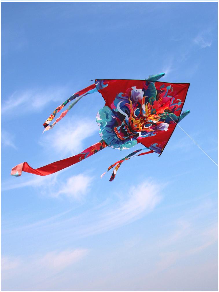 Lucky Dragon Kite: High-End, Easy-Fly Breeze for Kids & Adults with Line Wheel