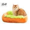 Waschbares Katzenbett Hot Dog Haustierbett, Abnehmbare Matte, Gemütliches Plüsch Verspieltes Tierbett Niedlich für Kleine Hunde Katzen Innengebrauch Bezug