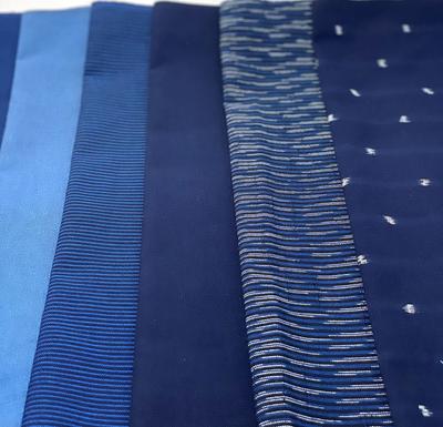 Kurume Kasuri Small Set Delivered Directly from the Weaver 50cm X 4 Types Patterned 50cm X 2 Types Width (basic/6 Types) Plain/striped + 37-39cm