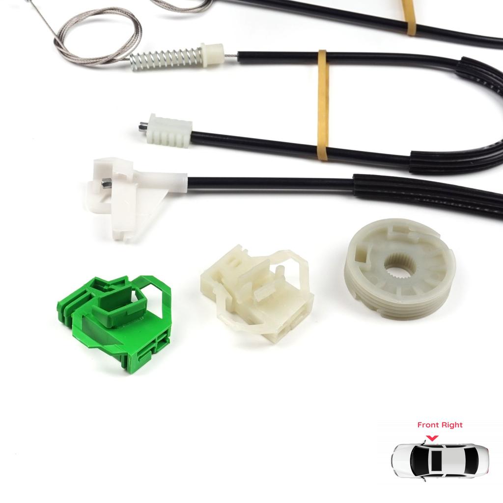 EWR443 Power Window Regulator Repair Set Front Right Door for Skoda Octavia MK1 1U 1996-2000 Pre-Facelift 1U0837462