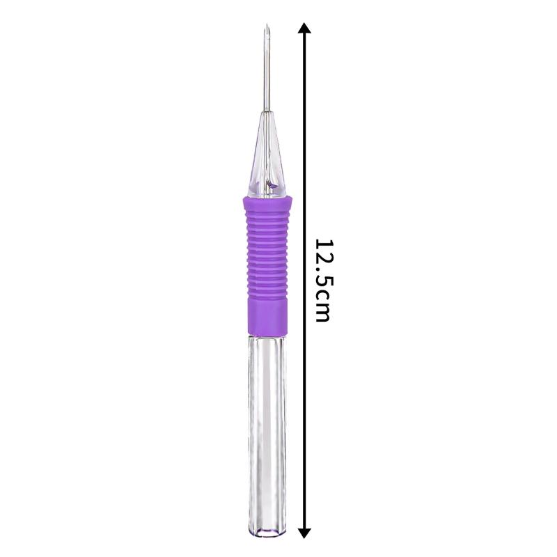 *Crafts Durable Needle Knitting Weaving Punch Needle Threader Embroidery Pen Embroidery Tool Sewing Accessories